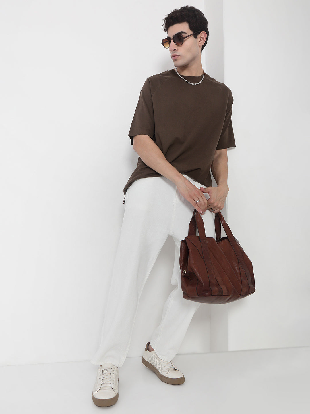 Men's Brown Oversized T-Shirt