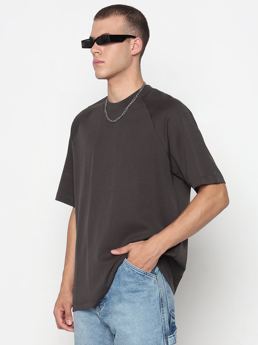 Men's Grey Regular Fit T-Shirt