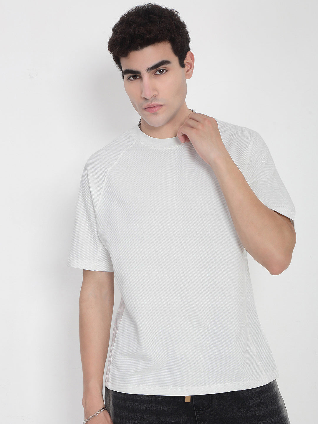 Men's White Relaxed Fit T-Shirt