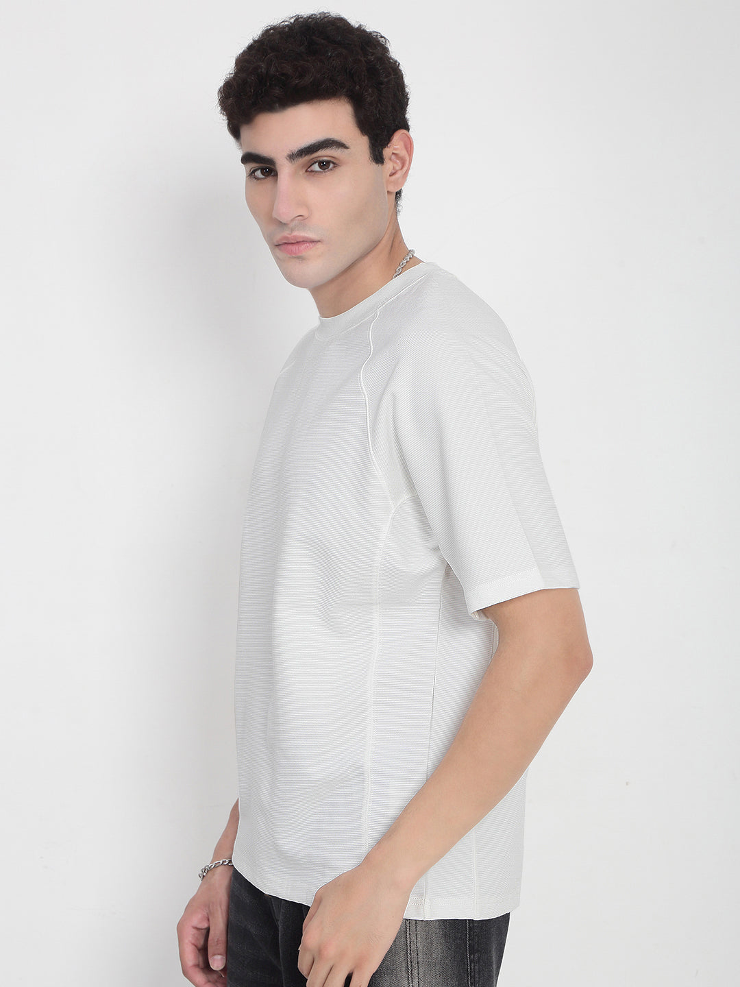 Men's White Relaxed Fit T-Shirt
