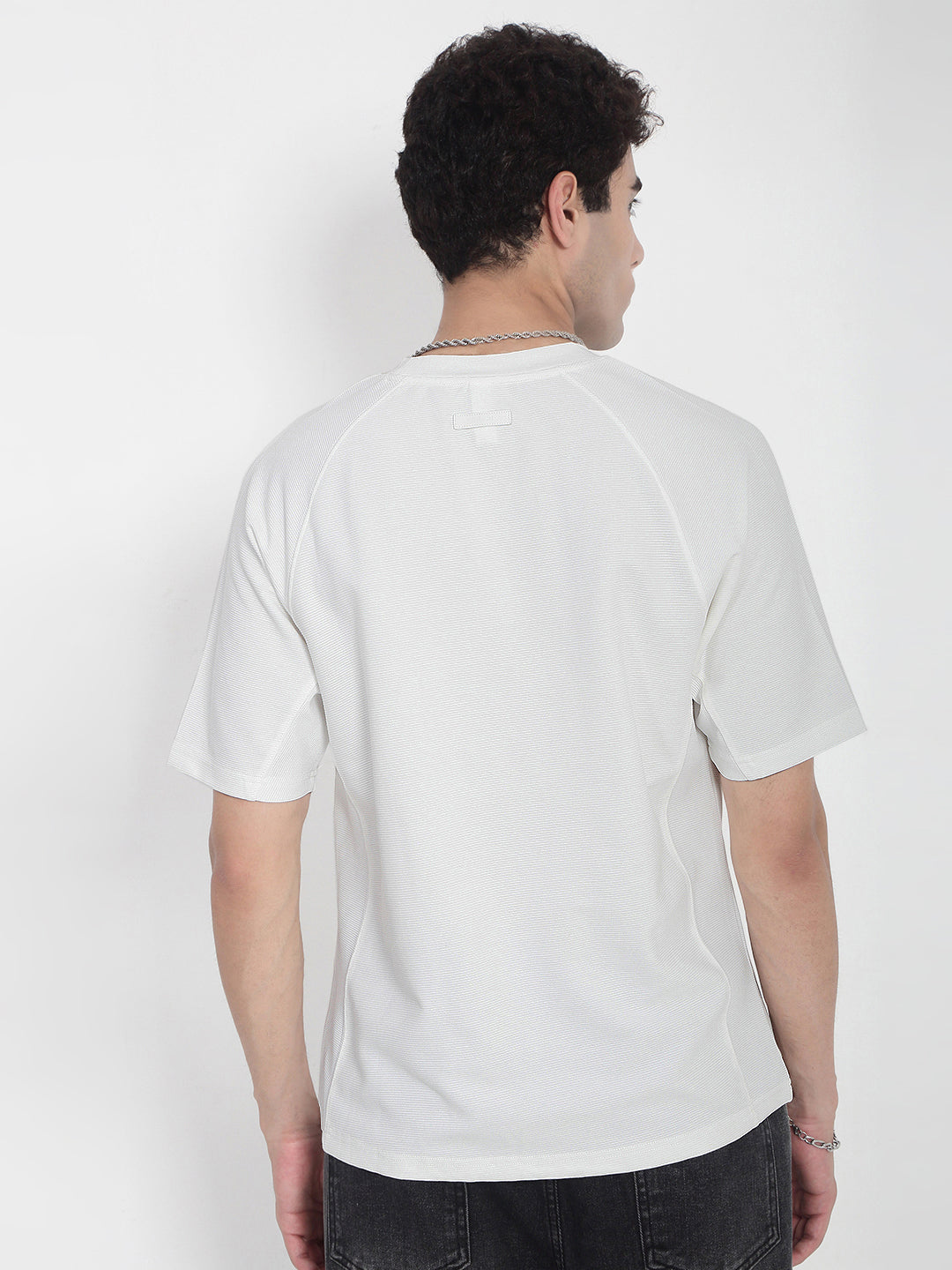 Men's White Relaxed Fit T-Shirt