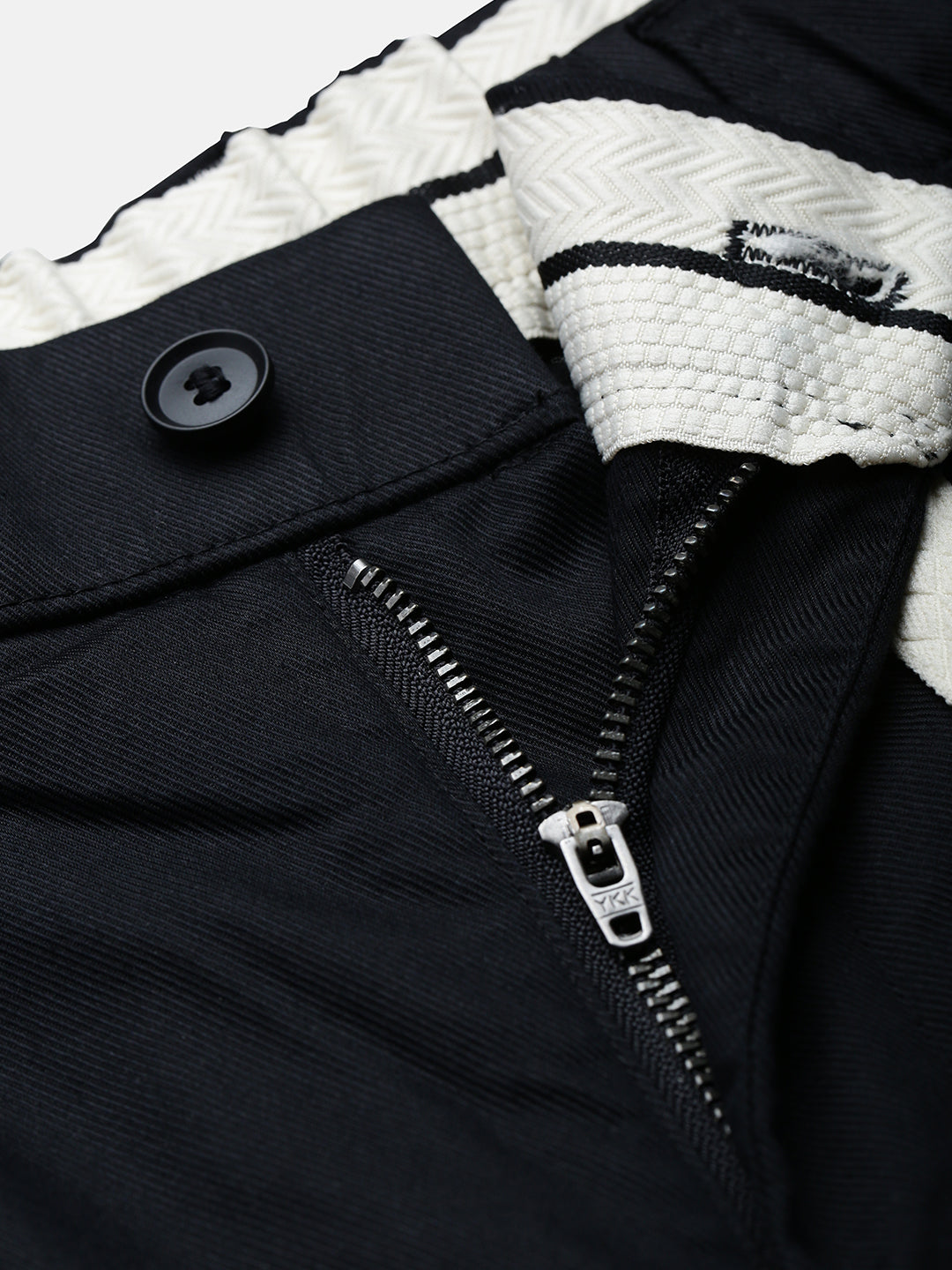 Men's Cotton Black Relaxed Fit Trousers