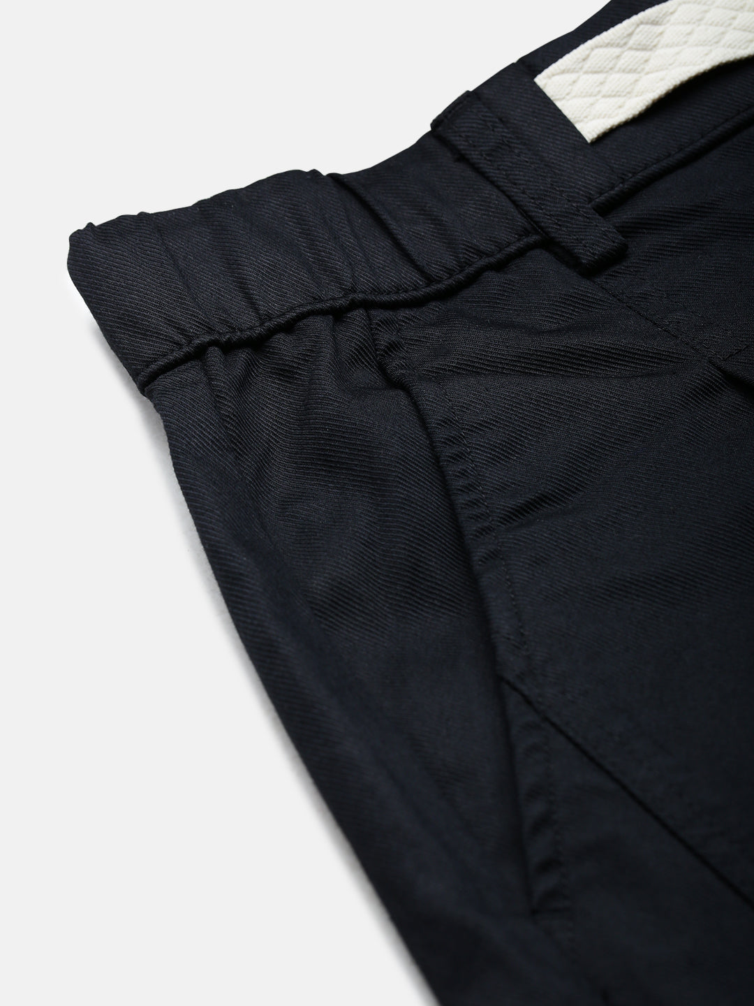 Men's Cotton Black Relaxed Fit Trousers