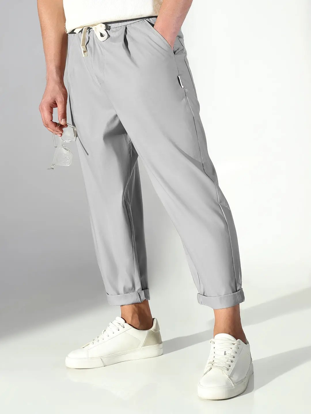 Men's Grey Relaxed Fit Korean Trouser - from SHOWOFFFF
