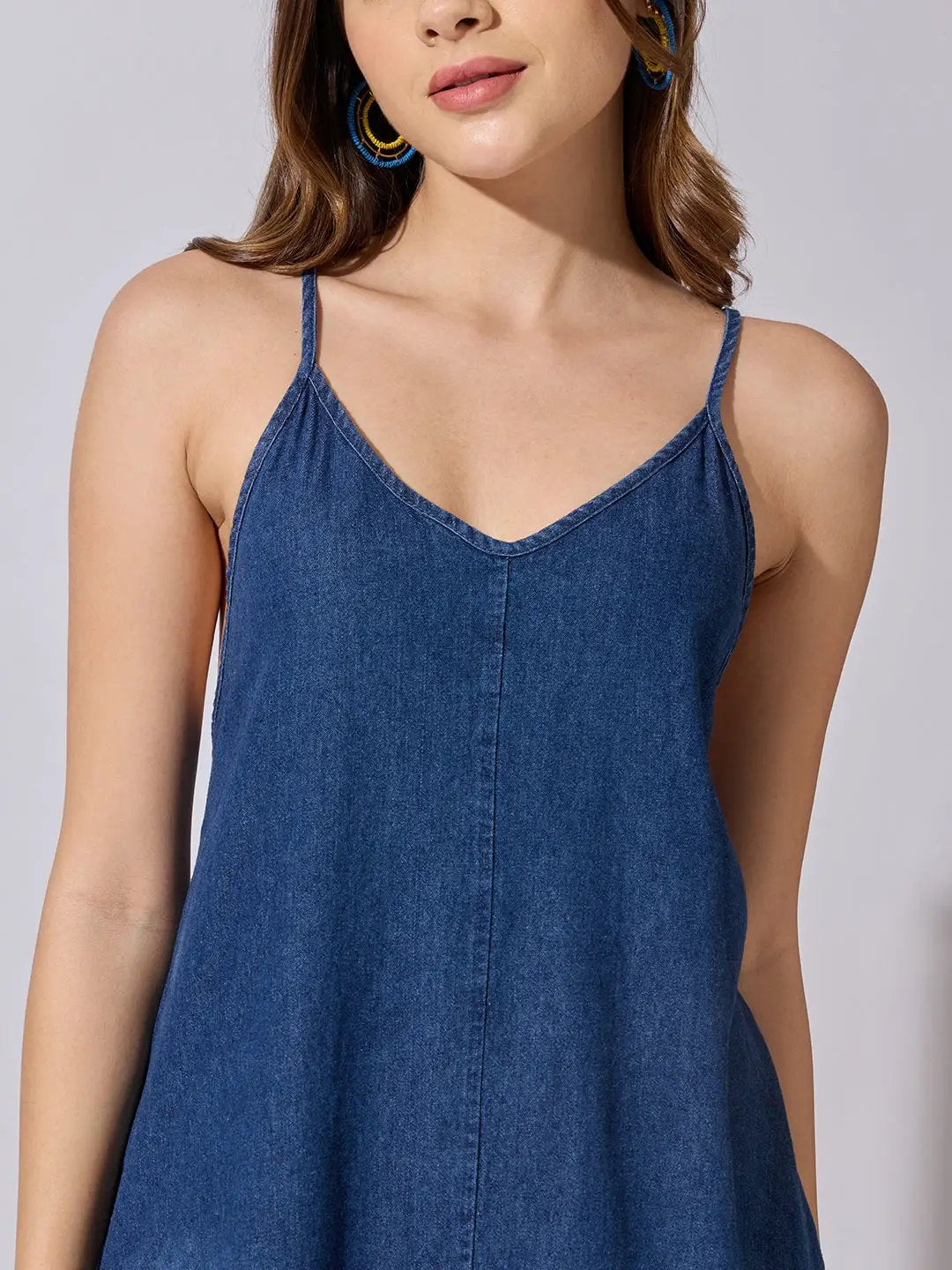 SHOWOFFFF Edition Women's Denim Blue Ombre A-Line Maxi Dress SHOWOFFFF Edition Women's Denim Blue Ombre A-Line Maxi Dress
