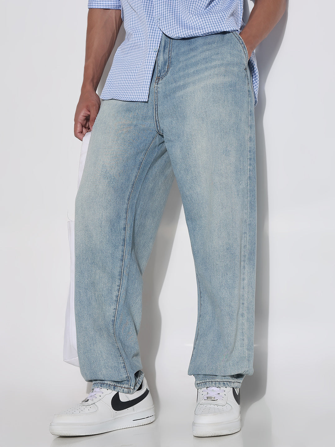 Men's Blue Baggy Denim Jeans