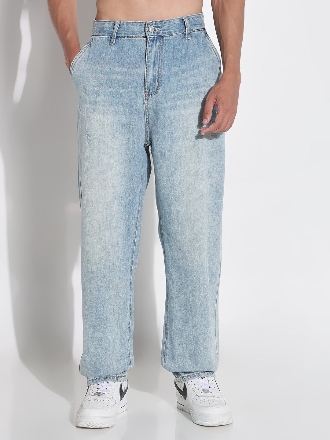 Men's Blue Baggy Denim Jeans