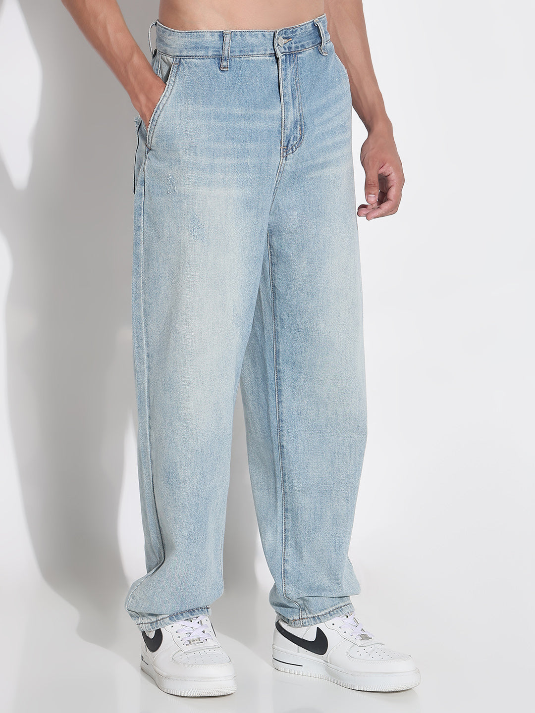Men's Blue Baggy Denim Jeans