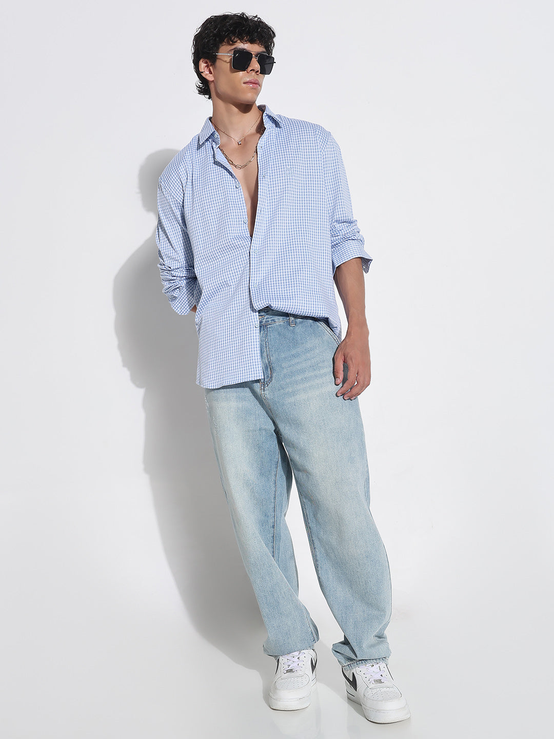 Men's Blue Baggy Denim Jeans