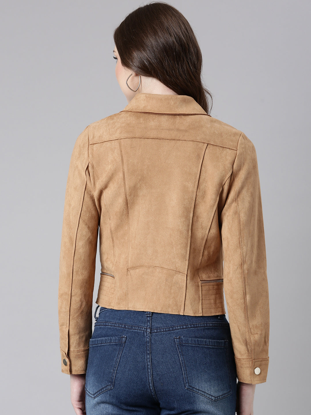 Women Rust Solid Tailored Jacket