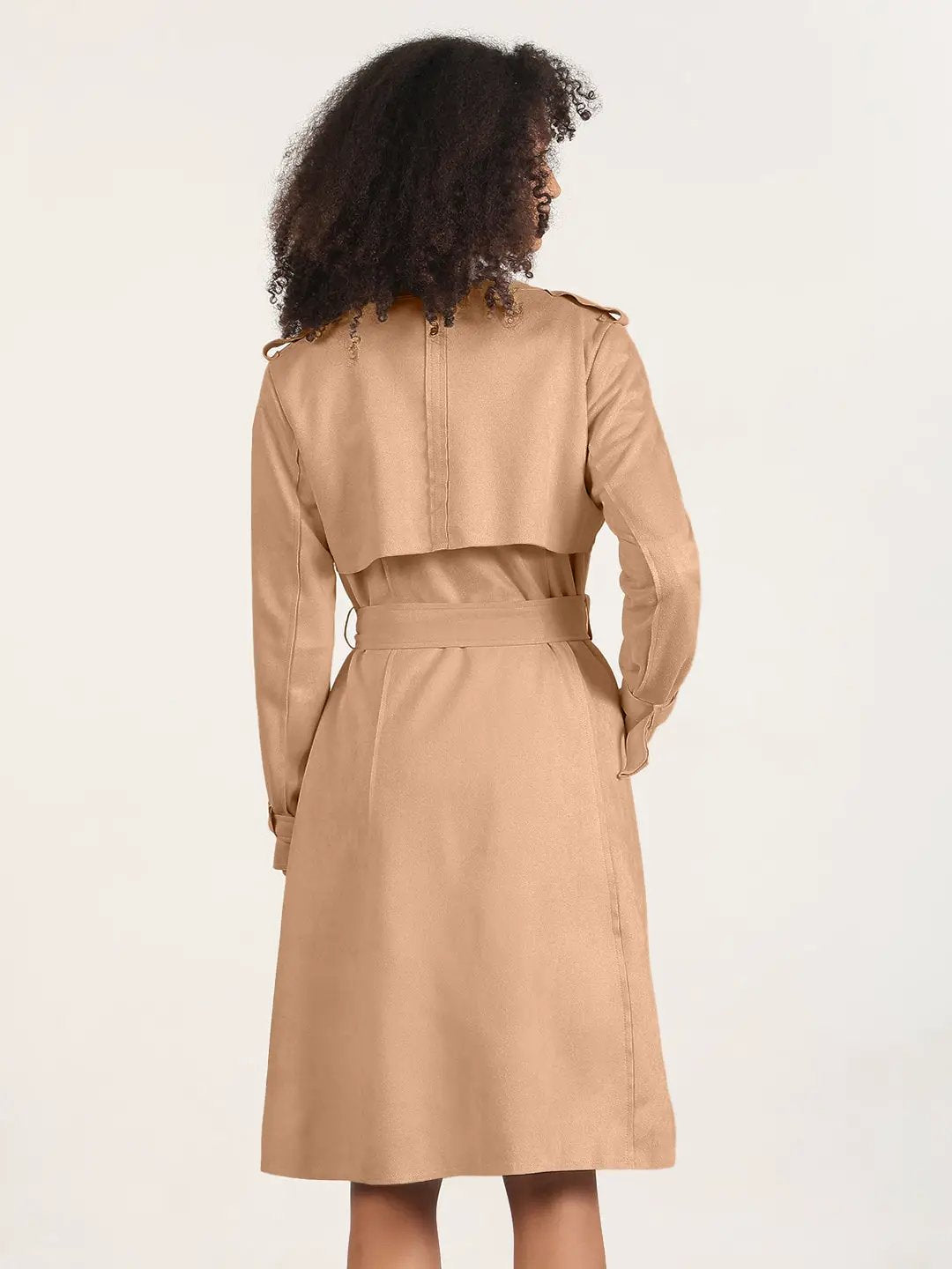 Women's Brown Trench Coat with Belted Waist - from SHOWOFFFF