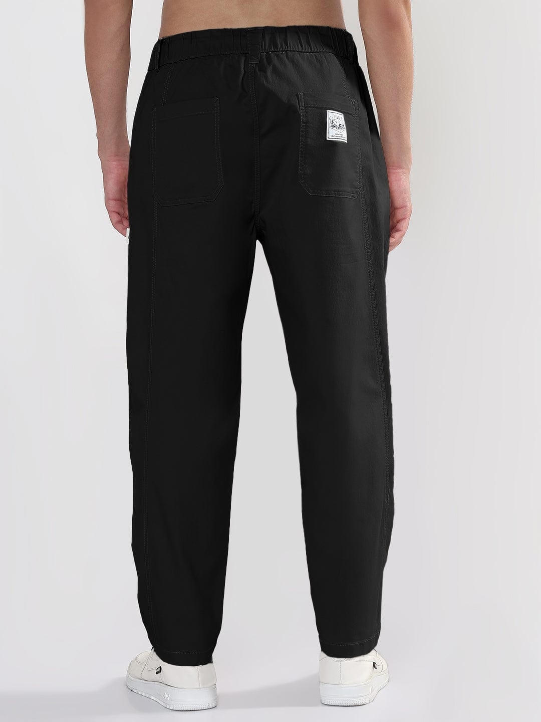 Men's Black Relaxed Fit Trousers