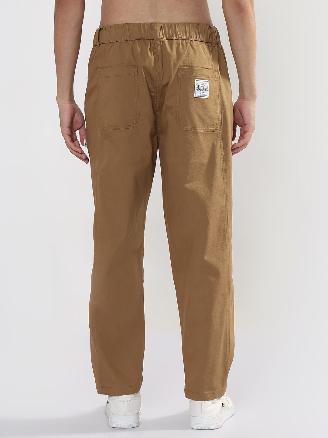 Men's Brown Relaxed Fit Trouser