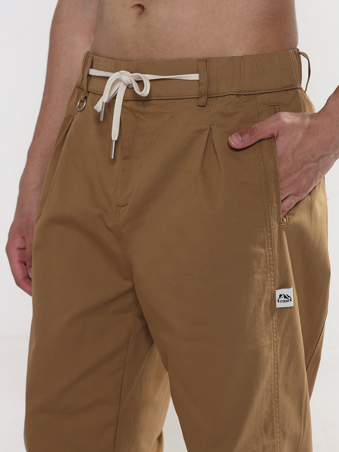 Men's Brown Relaxed Fit Trouser