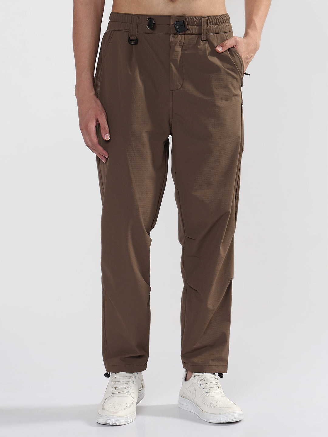 Men's Brown Relaxed Fit Trouser