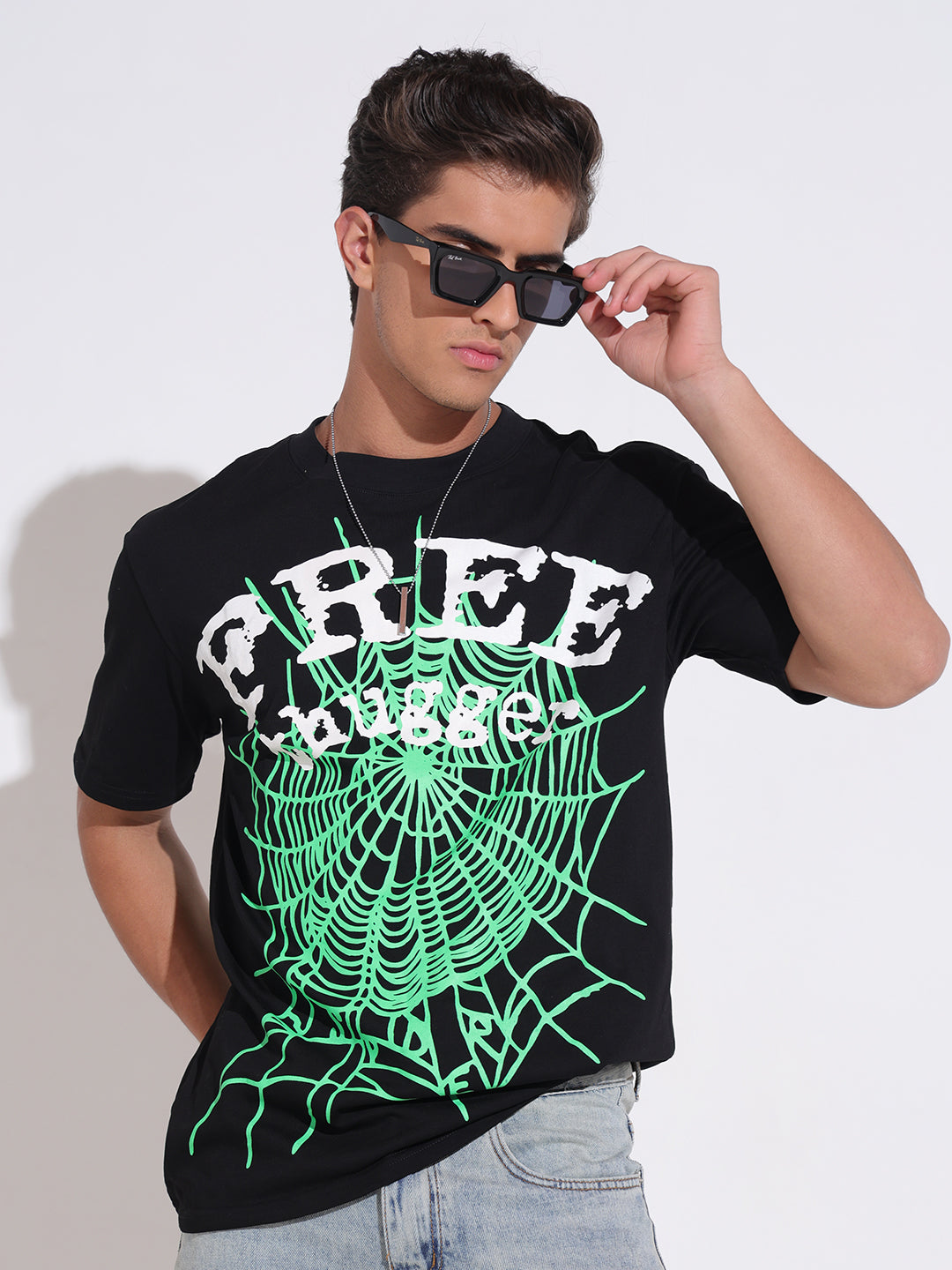 Men's Graphic Printed Black T-Shirt
