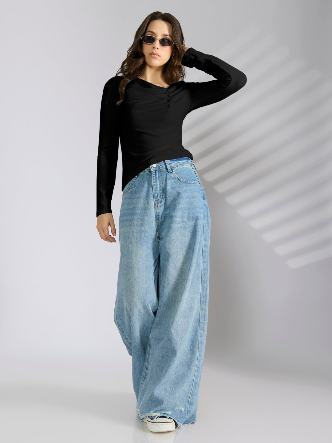 Women's Black Fitted Top