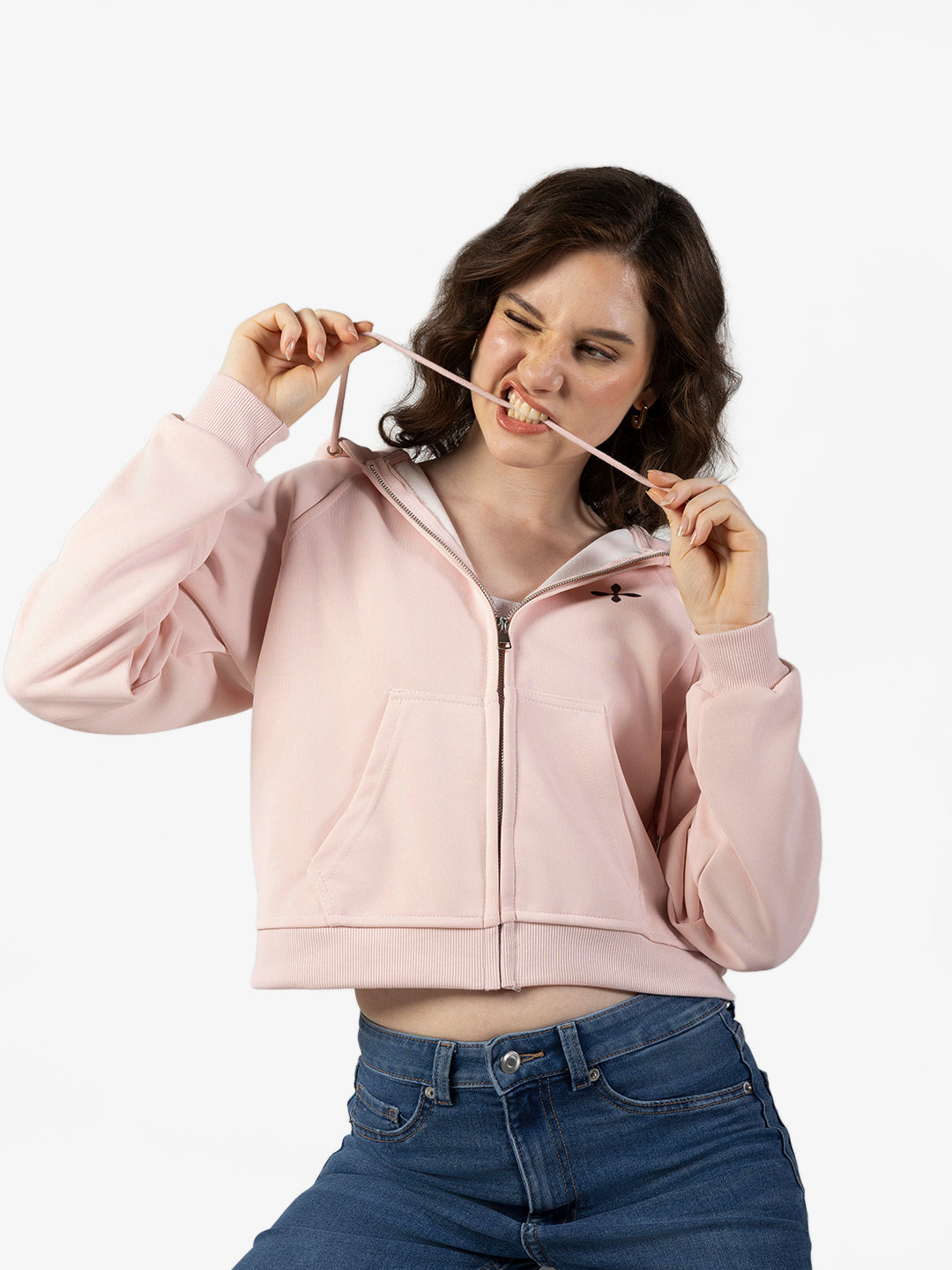 Women's Pink Zip Up Hoodie
