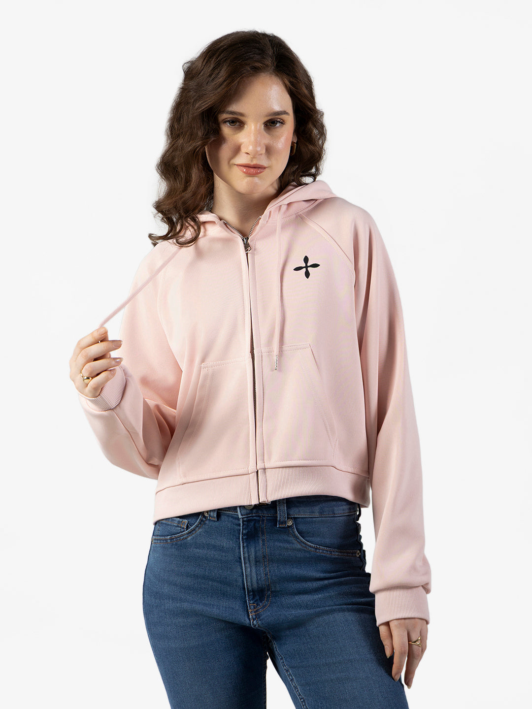 Women's Pink Zip Up Hoodie