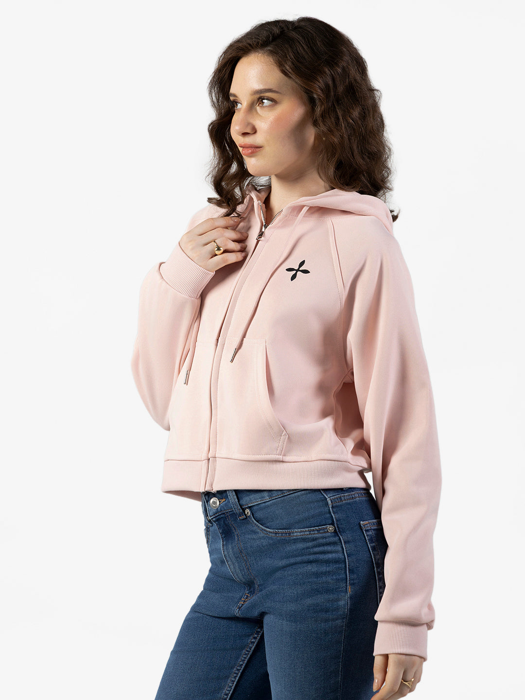 Women's Pink Zip Up Hoodie