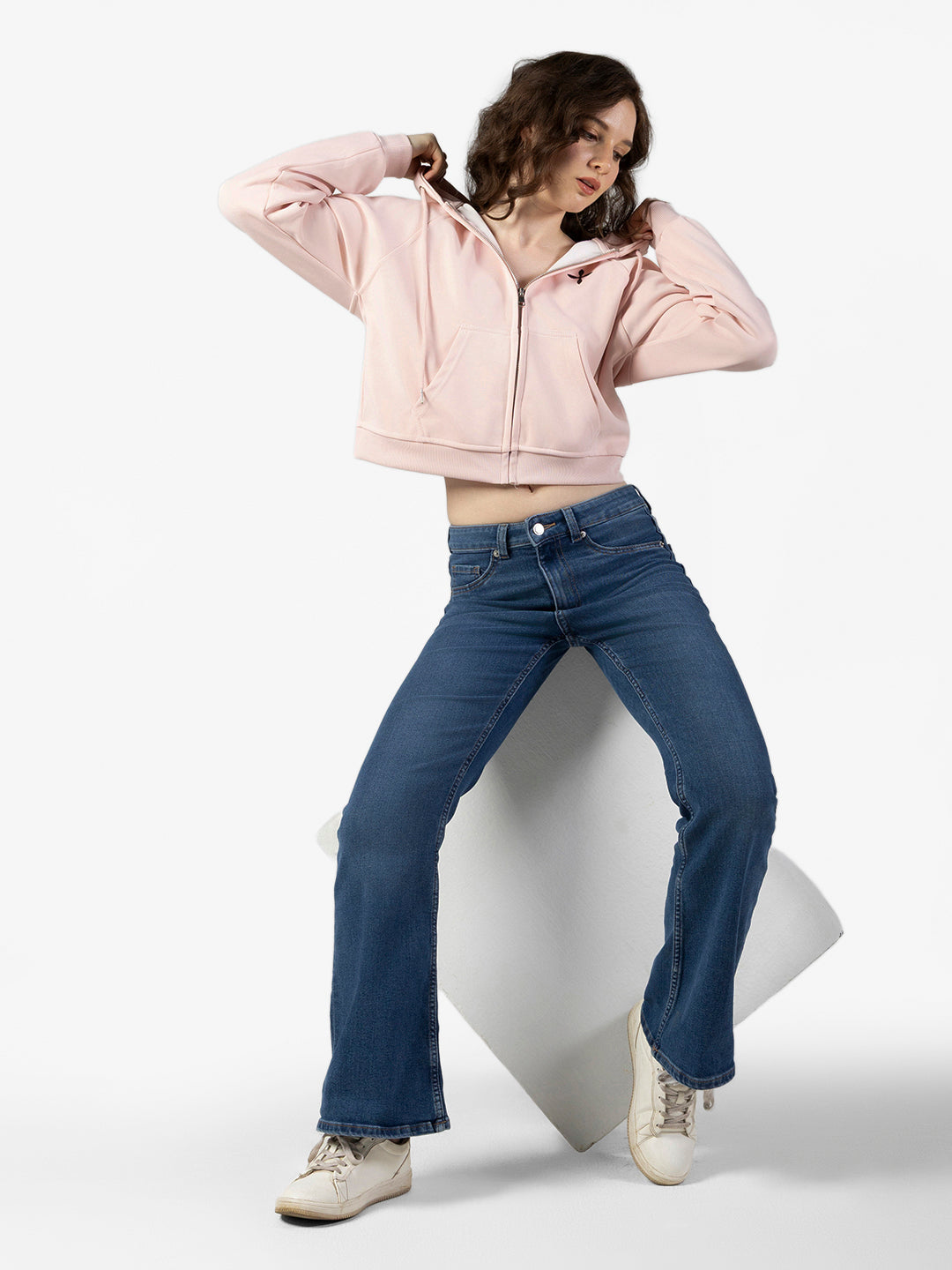 Women's Pink Zip Up Hoodie