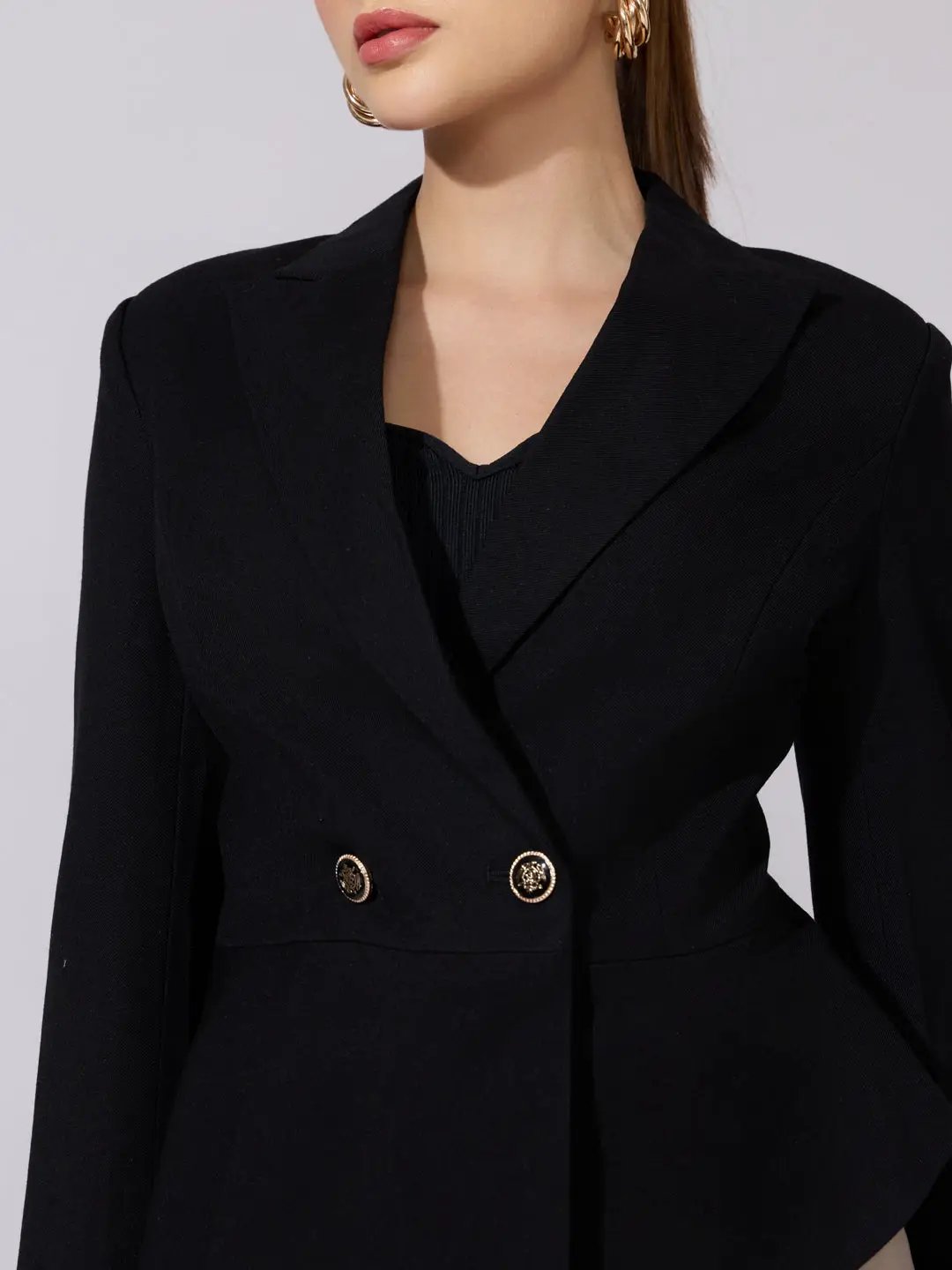 Shop Women's Black Double Breasted Blazer| Showoffff