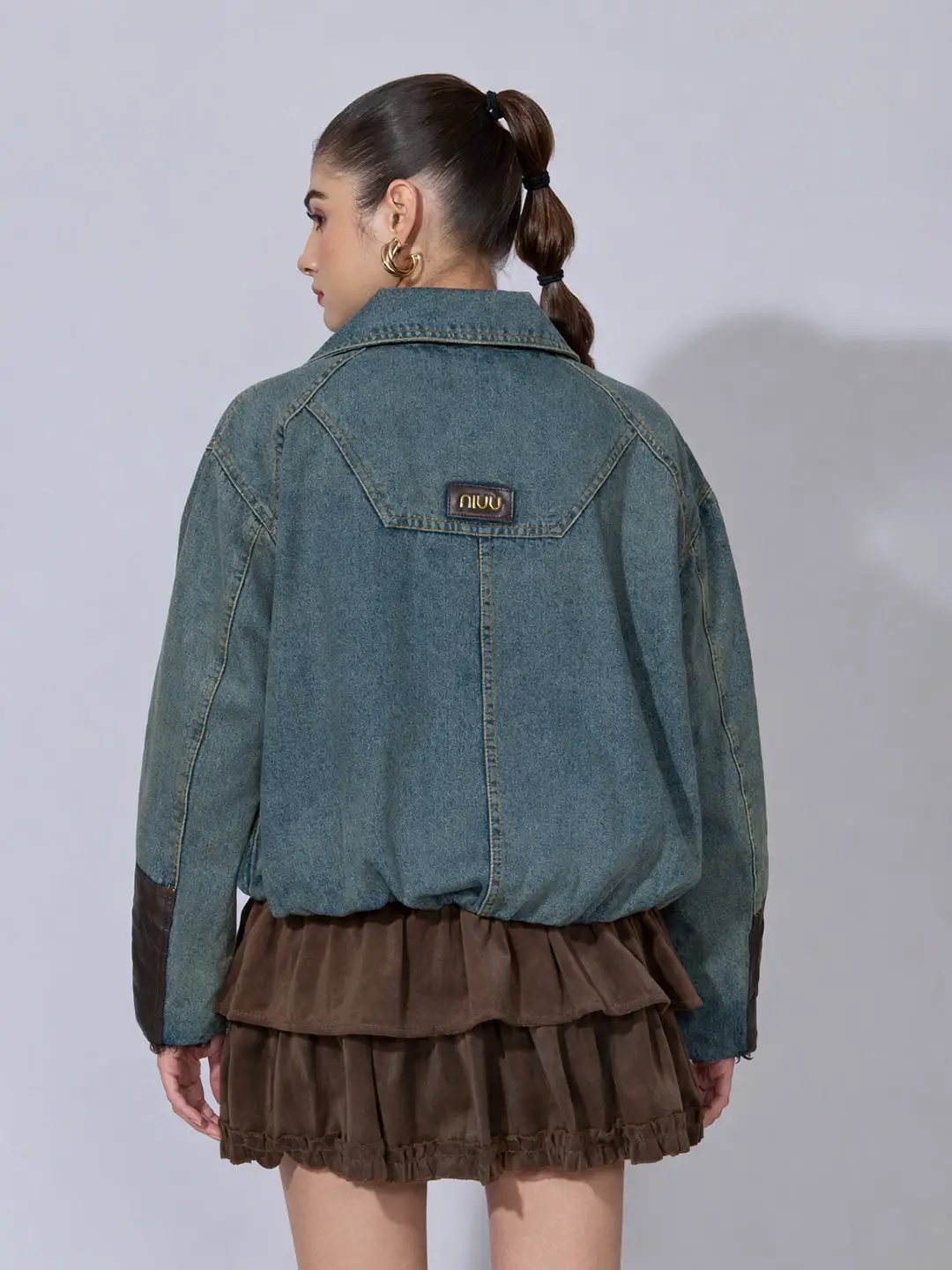 Women's Blue Denim Jacket with Toggle Closure - from SHOWOFFFF
