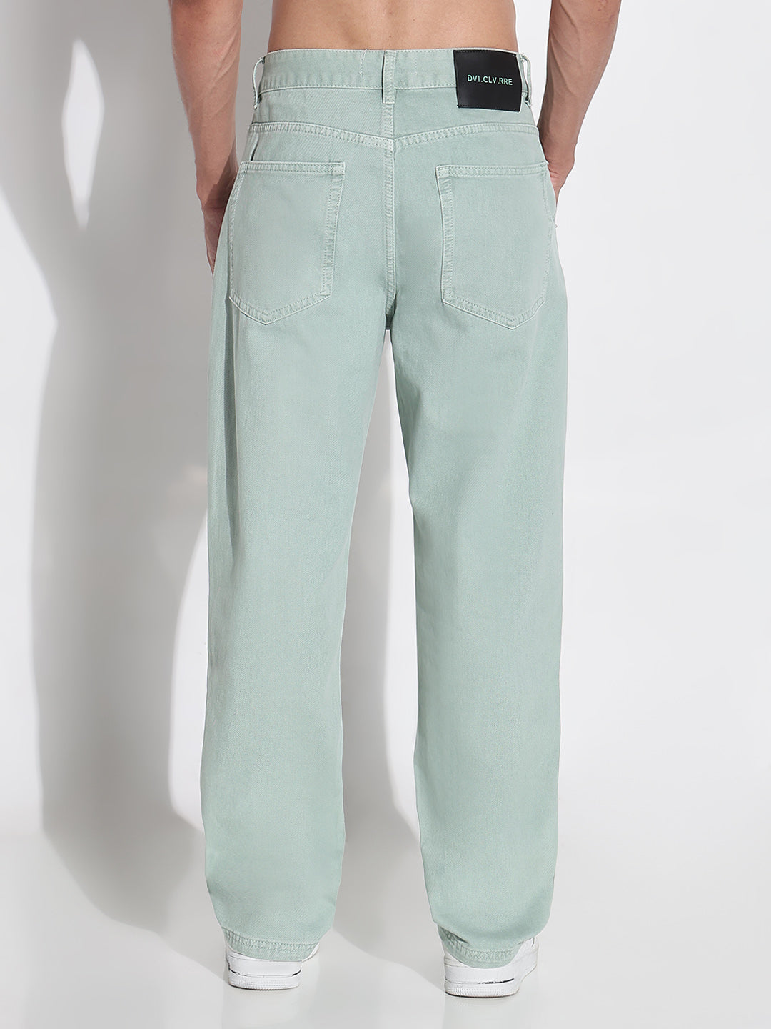 Men's Green Straight Fit Jeans