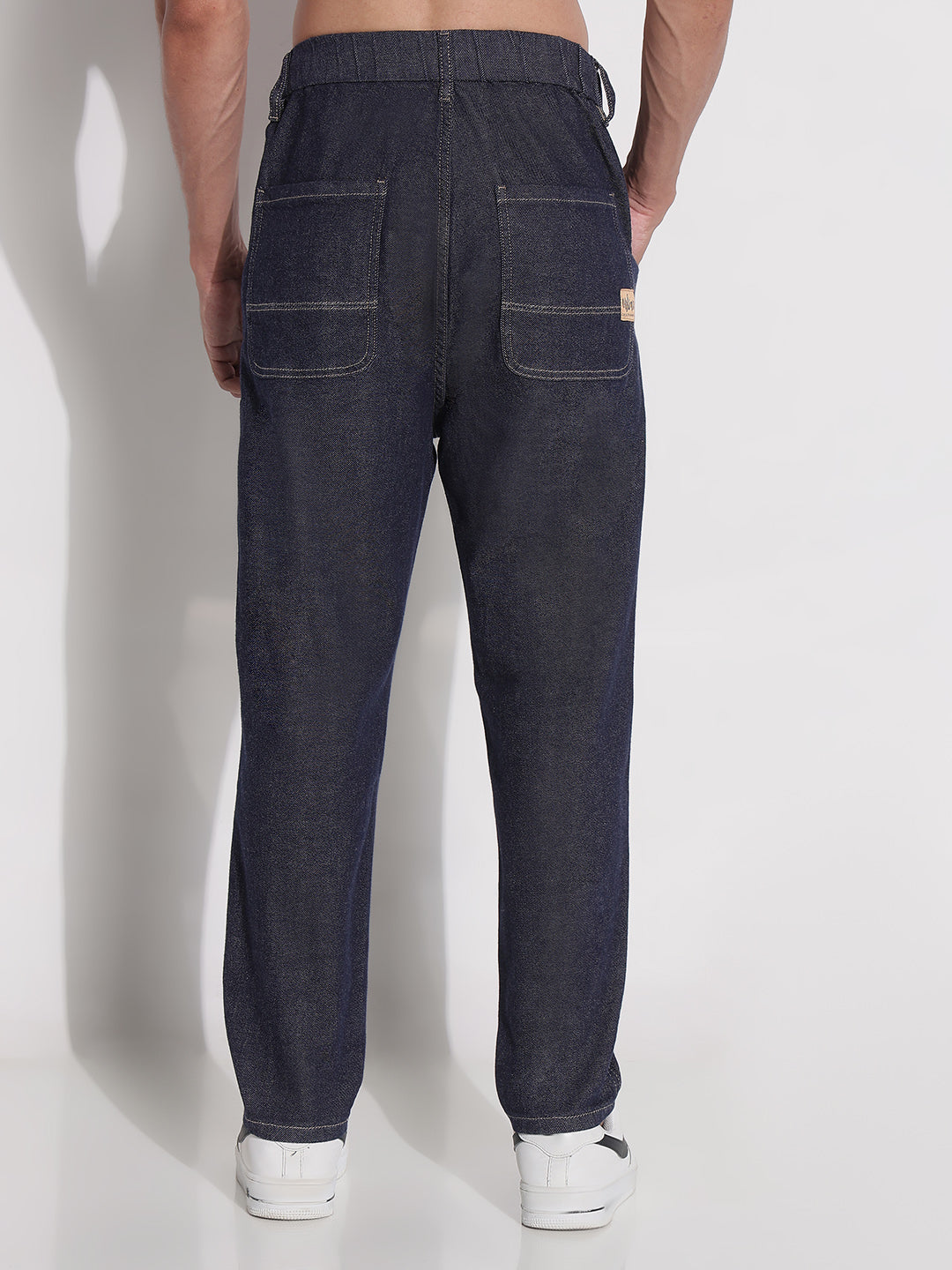 Men's Navy Blue Straight Fit Jeans