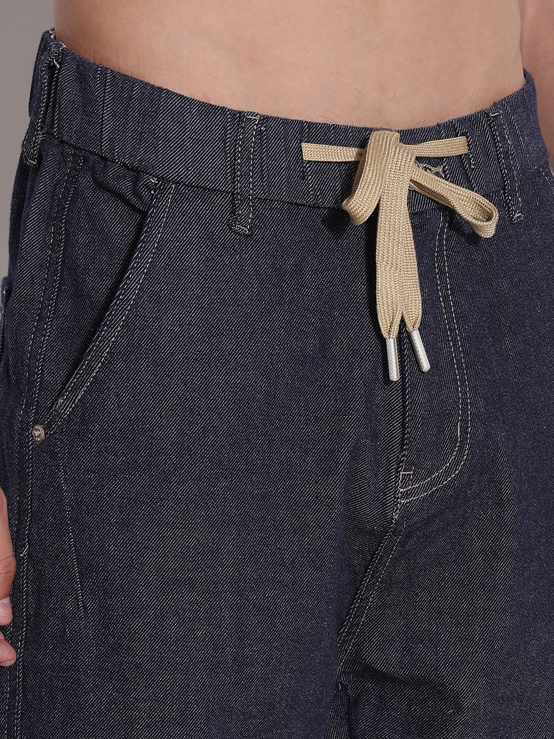 Men's Navy Blue Straight Fit Jeans