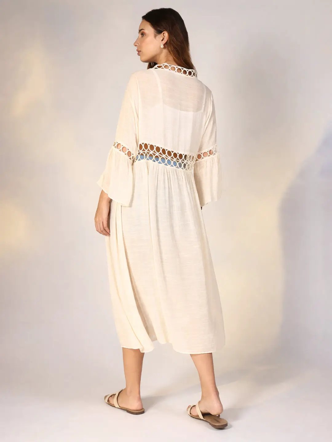 Women's Cream Longline Shrug - from SHOWOFFFF
