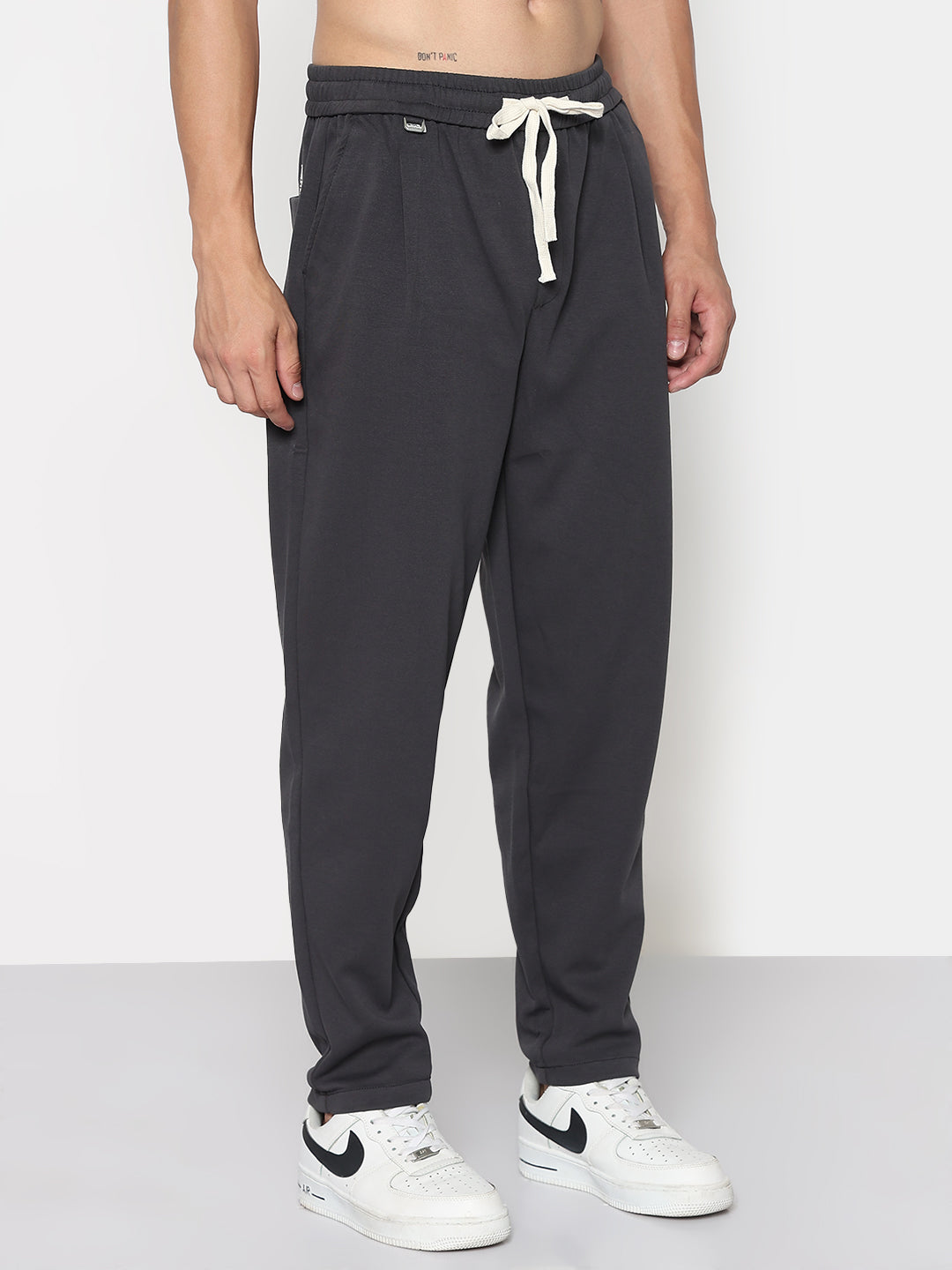 Men's Grey Relaxed Fit Trouser