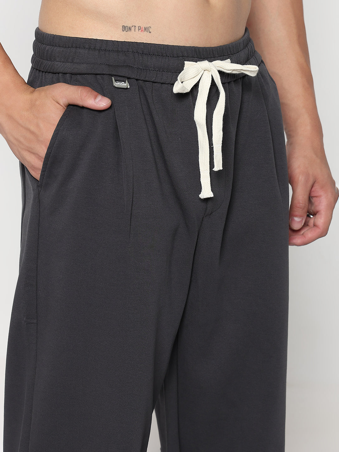 Men's Grey Relaxed Fit Trouser