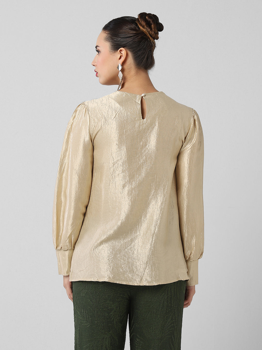 Women Beige Solid Top