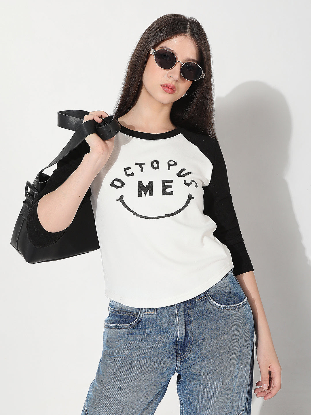 Women's Typography White Top