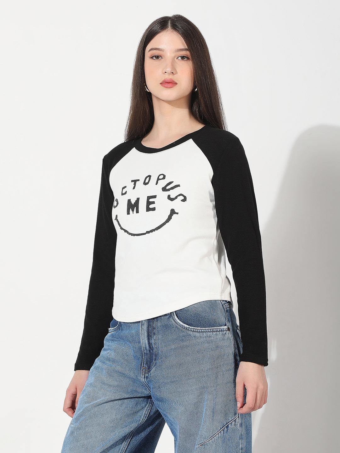 Women's Typography White Top
