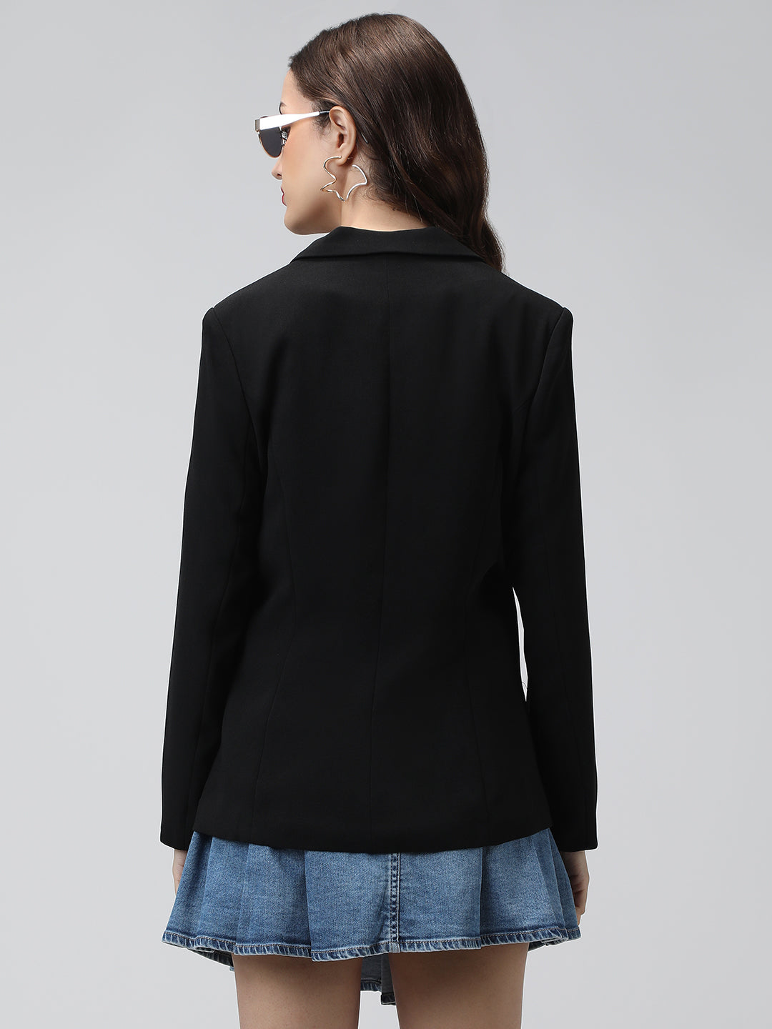 Women's Tailored Black Single Breasted Blazer