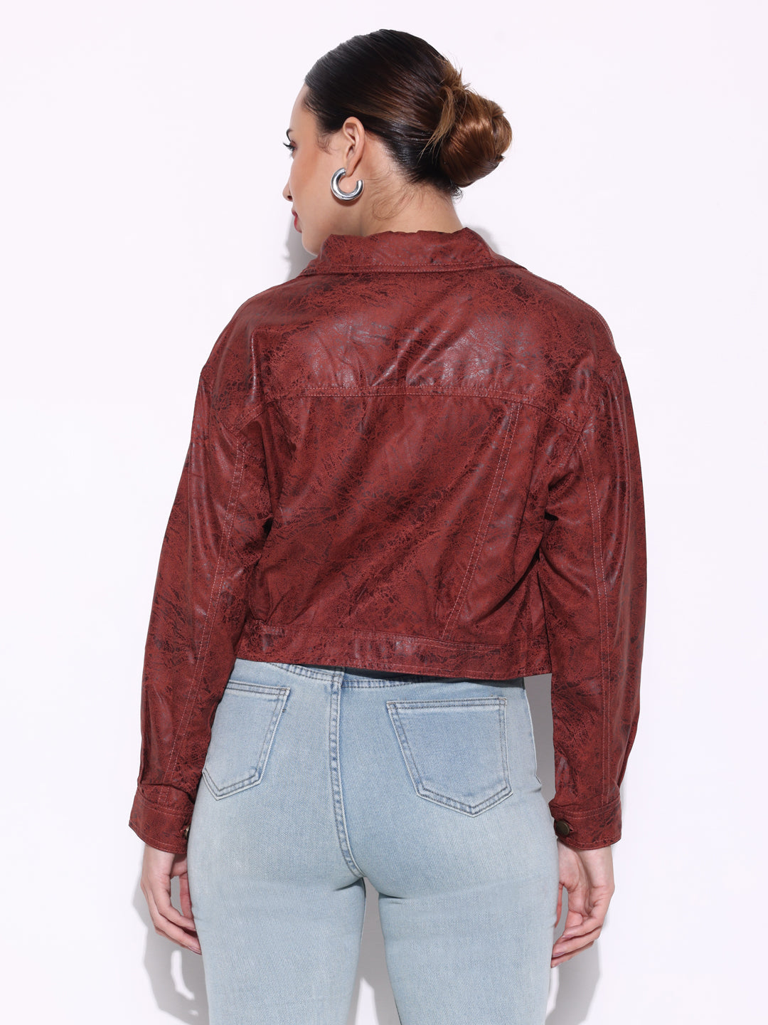 Women Solid Brown Jacket