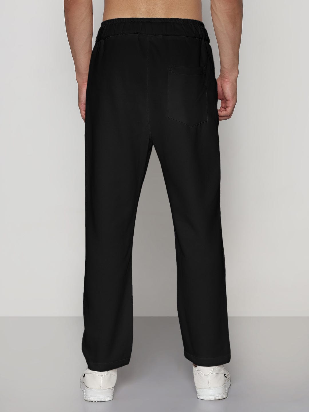 Men's Black Relaxed Fit Trousers