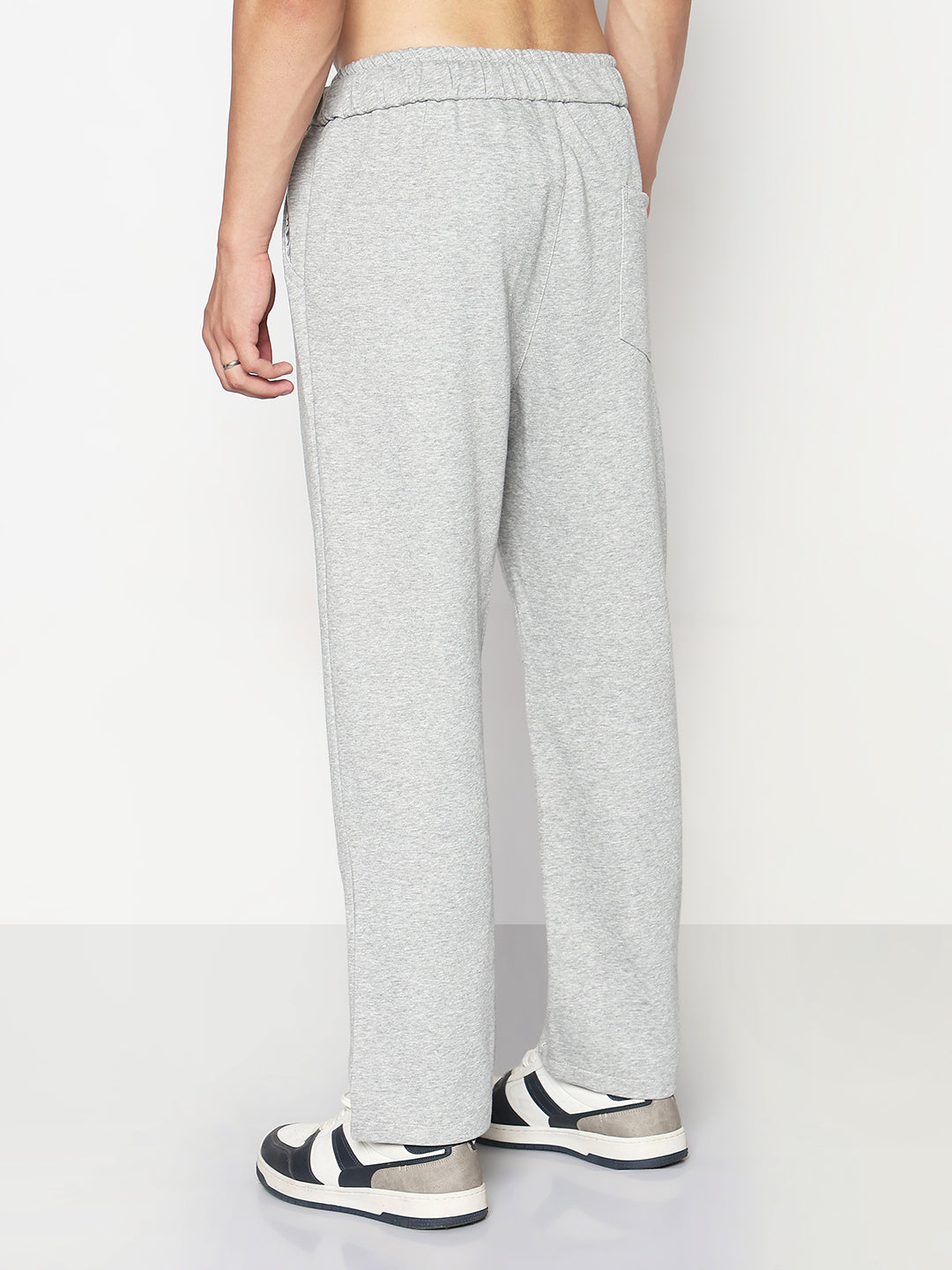 Men's Grey Relaxed Fit Trouser