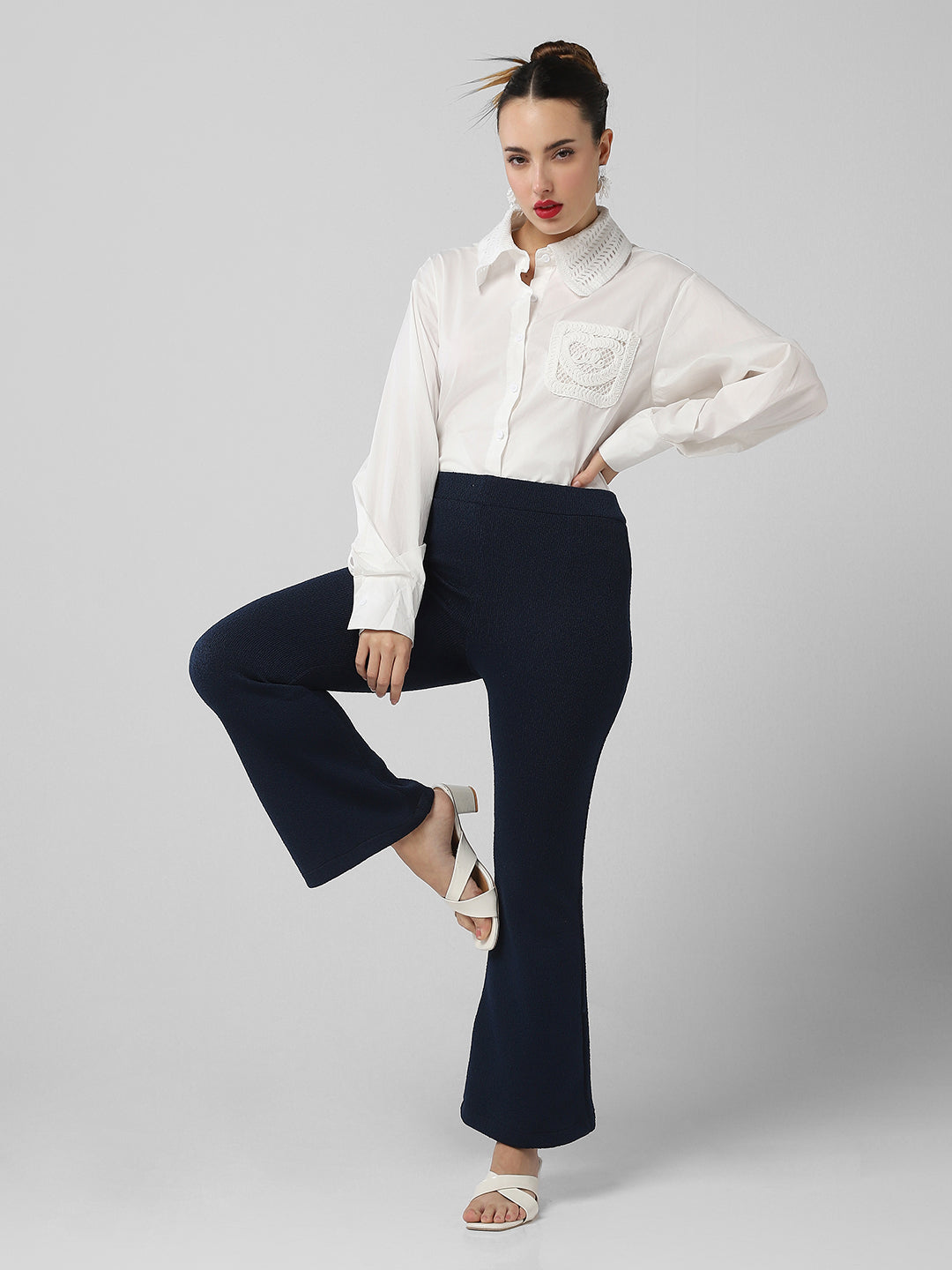 Women Solid White Shirt