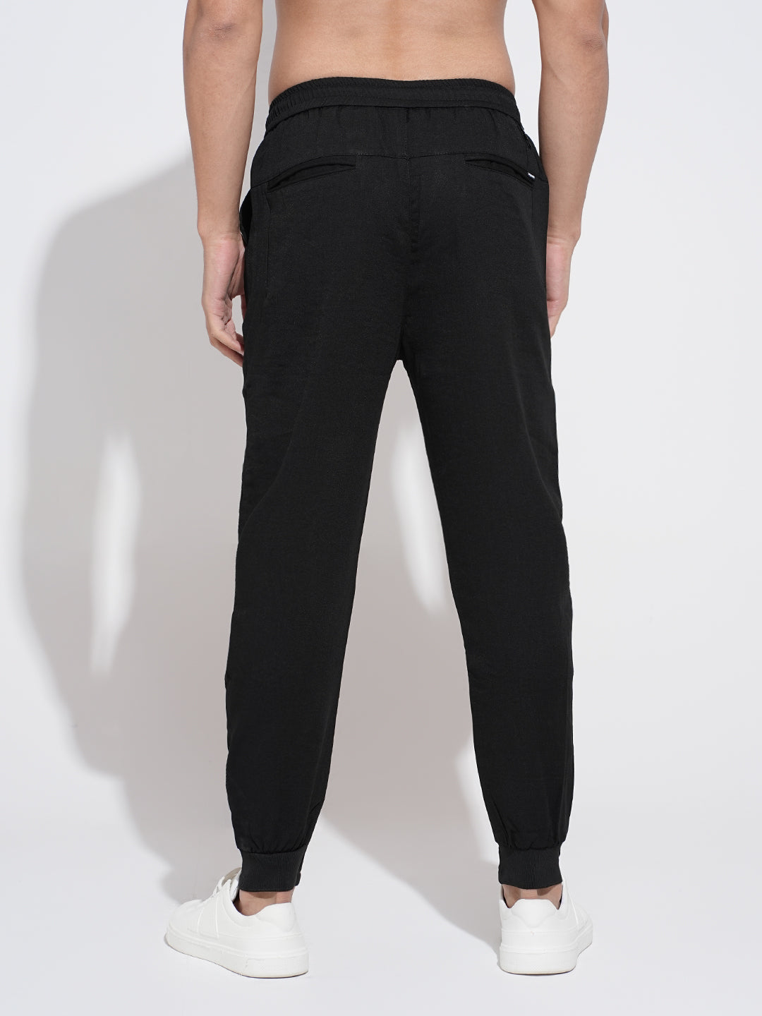 Men's Black Tapered Fit Joggers