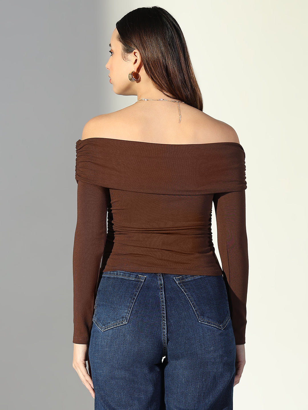 Women Brown Solid Top