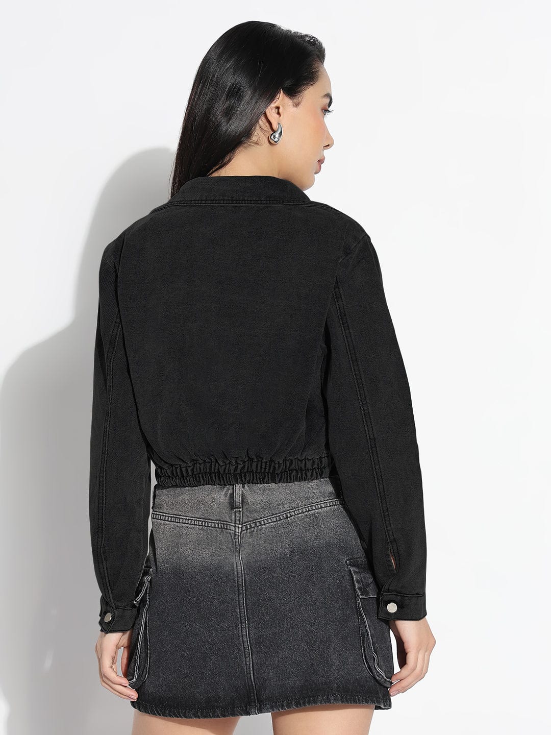 Women's Charcoal Denim Jacket