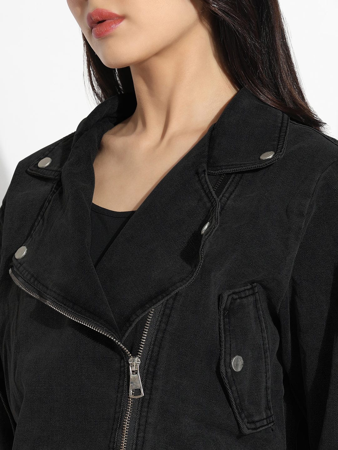 Women's Charcoal Denim Jacket