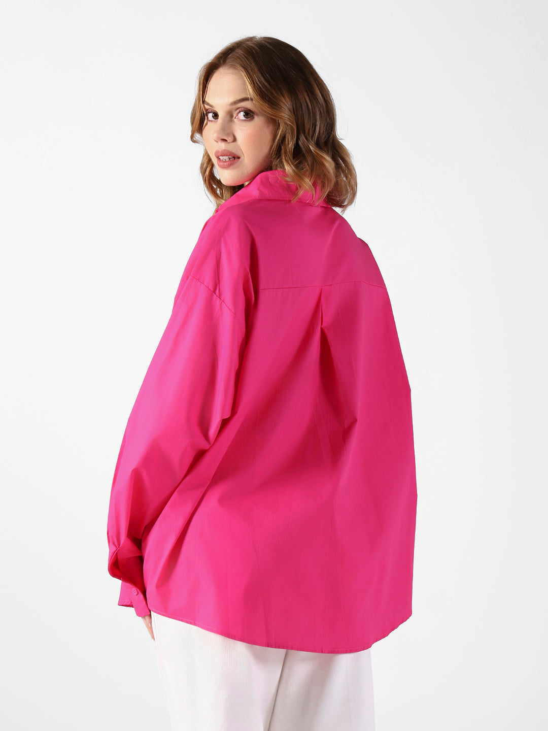 Women's Evil Eye Embellished Pink Shirt