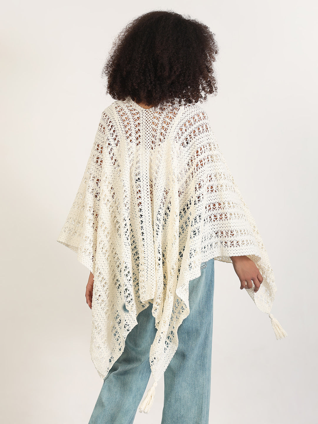 Women's Solid Cream Asymmetric Top