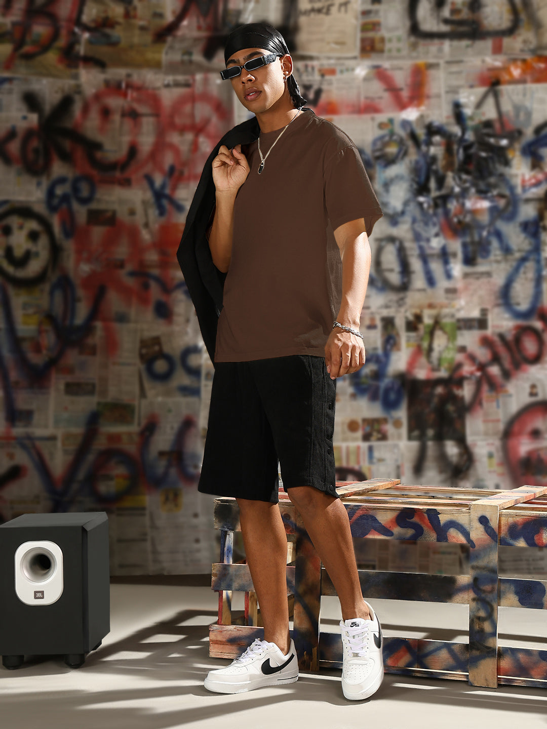 Men's Brown Regular Fit T-Shirt