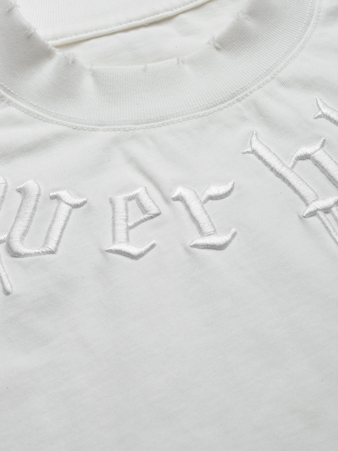Men's White Oversized Typography T-Shirt