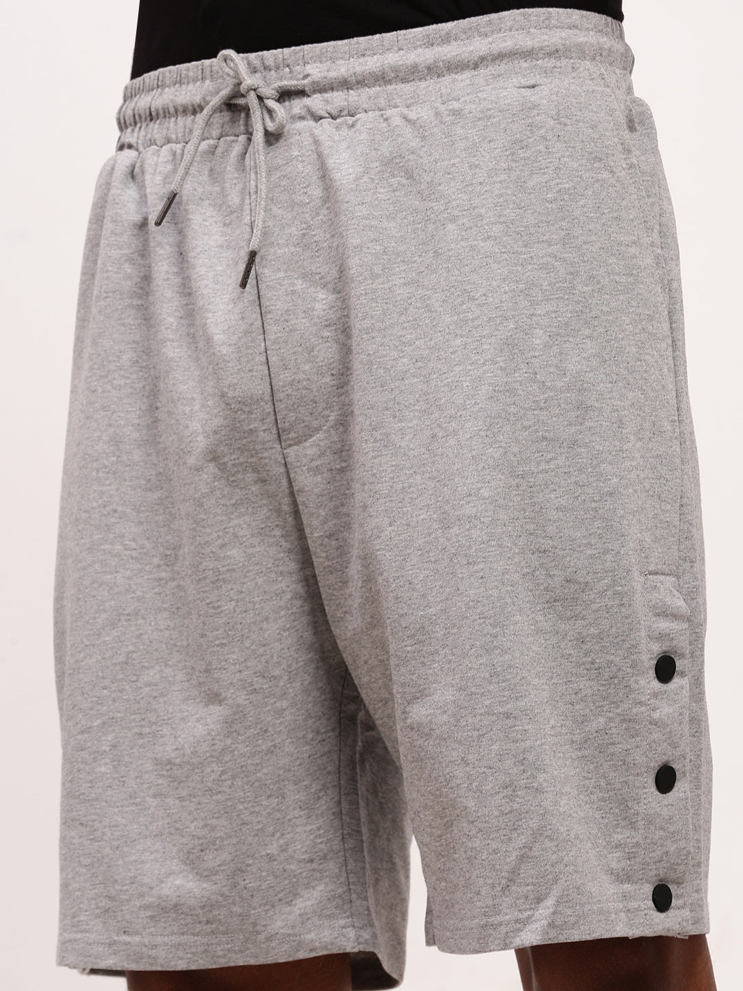 Men Grey Solid Shorts